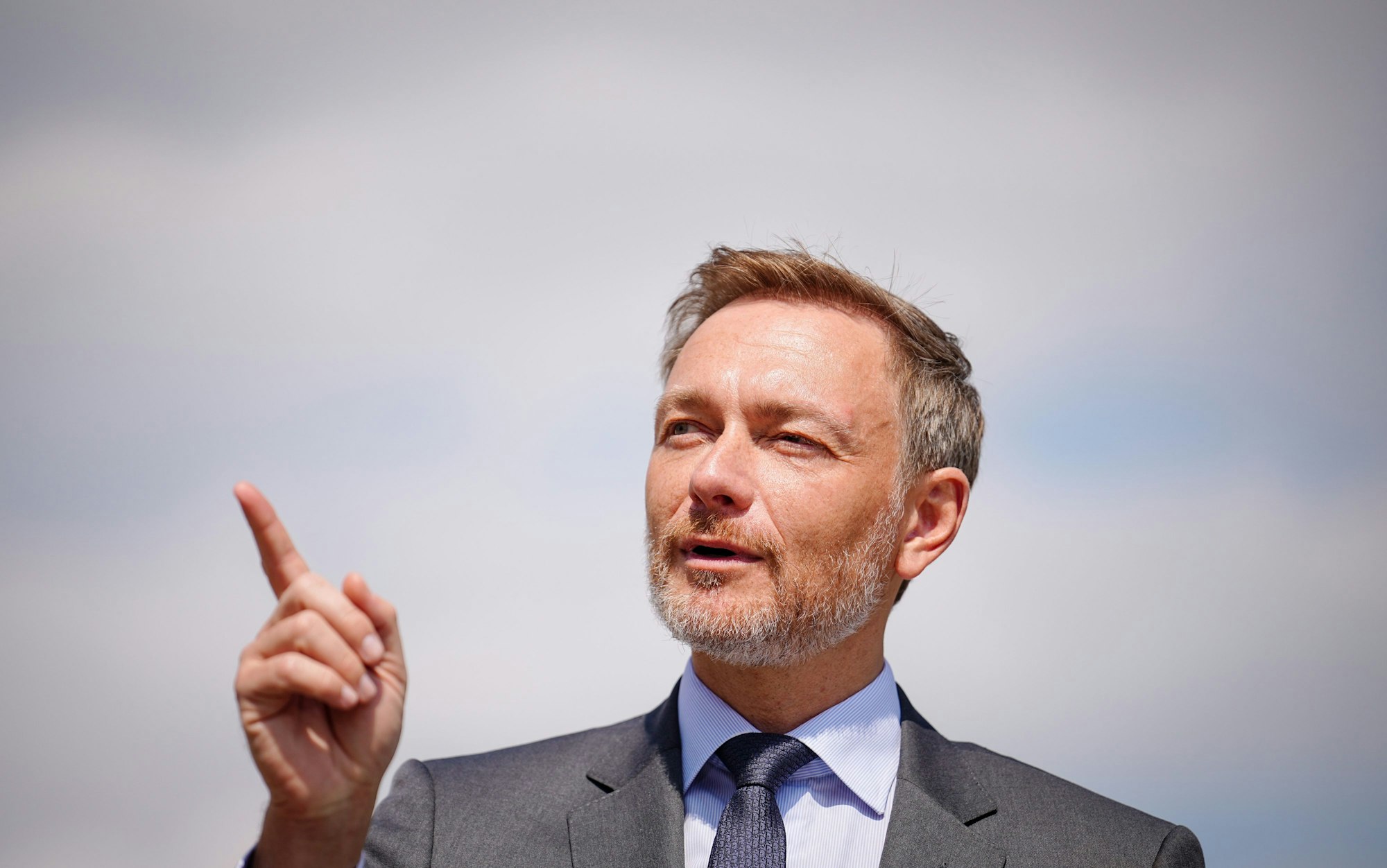 Christian Lindner (FDP), Bundesminister der Finanzen im Mai 2022 auf Schloss Meseberg.