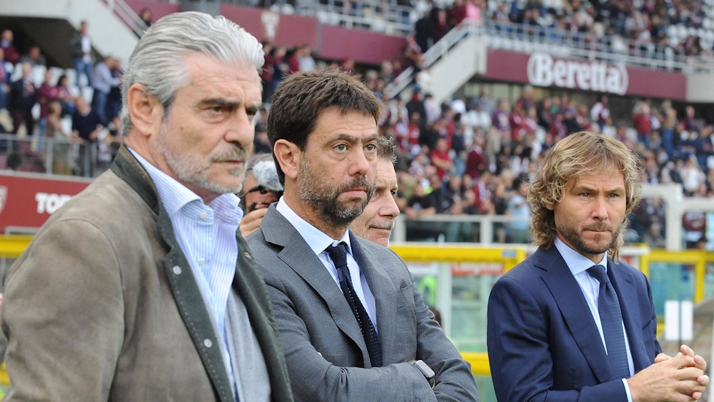 Maurizio Arrivabene, Andrea Agnelli und Pavel Nedved haben über Jahre die Geschicke bei Juventus Turin geleitet.
