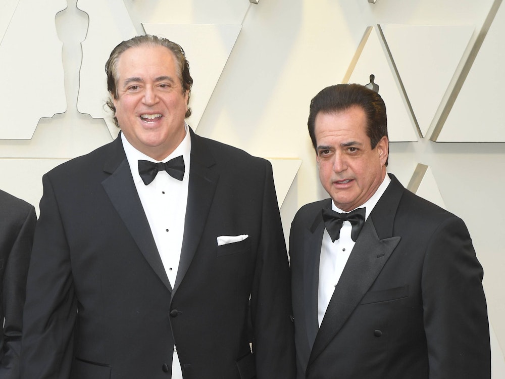 Nick Vallelonga (links) und Frank Vallelonga (rechts) stehen bei den 91st Academy Awards auf dem Roten Teppich.