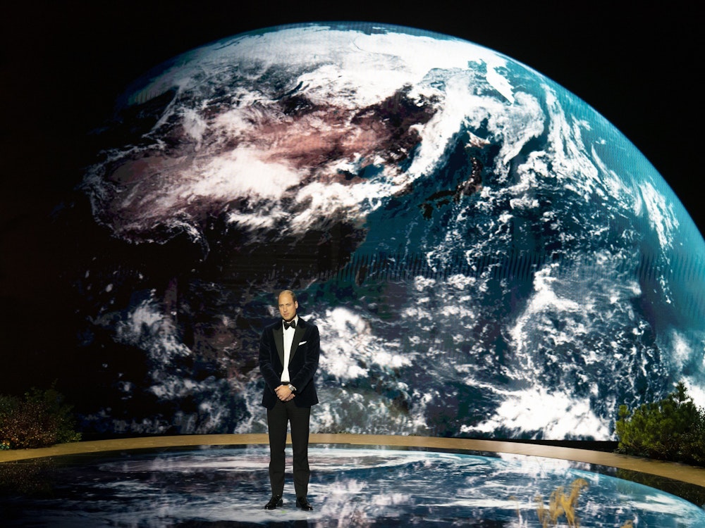 William, Prinz von Wales, steht auf der Bühne während der Preisverleihung des Umweltpreises „Earthshot“ in der MGM Music Hall at Fenway in Boston.