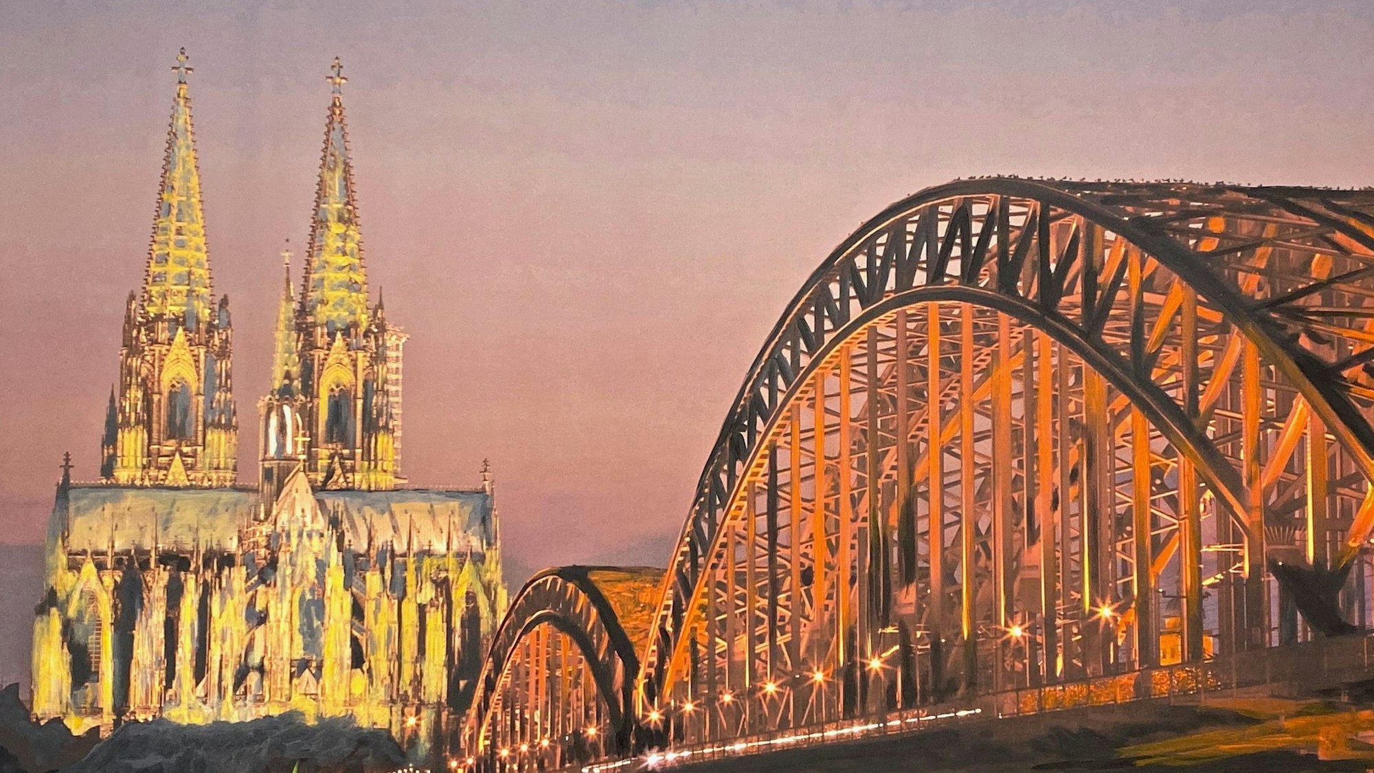 Der Kölner Dom und die Hohenzollernbrücke aus der rechtsrheinischen Perspektive.