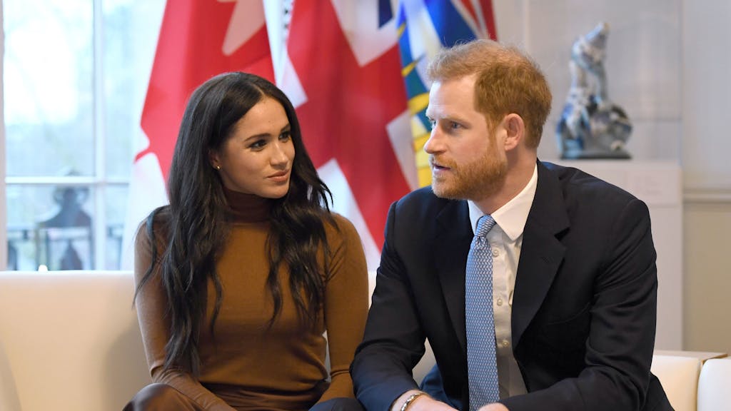 Prinz Harry und seine Frau Meghan, Herzogin von Sussex, aufgenommen während ihres Besuchs im Kanada-Haus, wo sie sich für die Gastfreundschaft bedankten, die das Commonwealth-Land ihnen im Familienurlaub gewährt hatte.