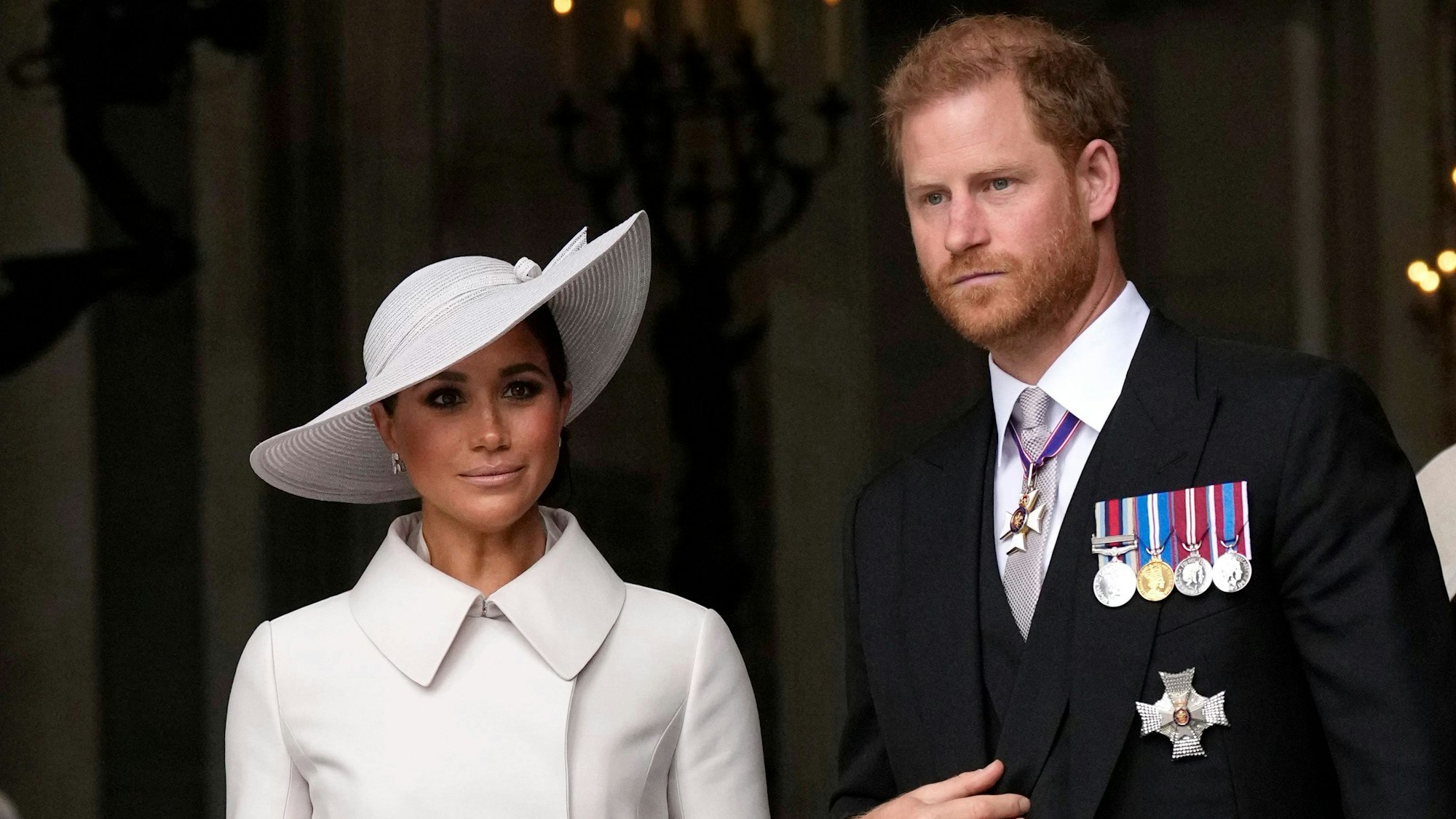 Prinz Harry und Meghan beim Thronjubiläum in London.