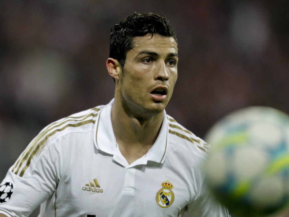 Christiano Ronaldo während eines Fußball-Spiels.