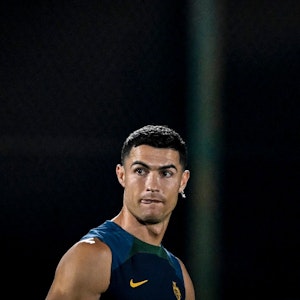 Cristiano Ronaldo beim Training mit Portugal.