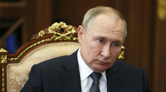 Russlands Präsident Wladimir Putin (hier am 12.12.2022) hat die traditionelle Jahrespressekonferenz abgesagt.