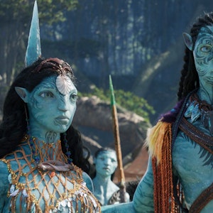 Ronal, Tonowari und der Metkayina-Clan in einer Szene von „Avatar – The Way of Water” von 2022. 2