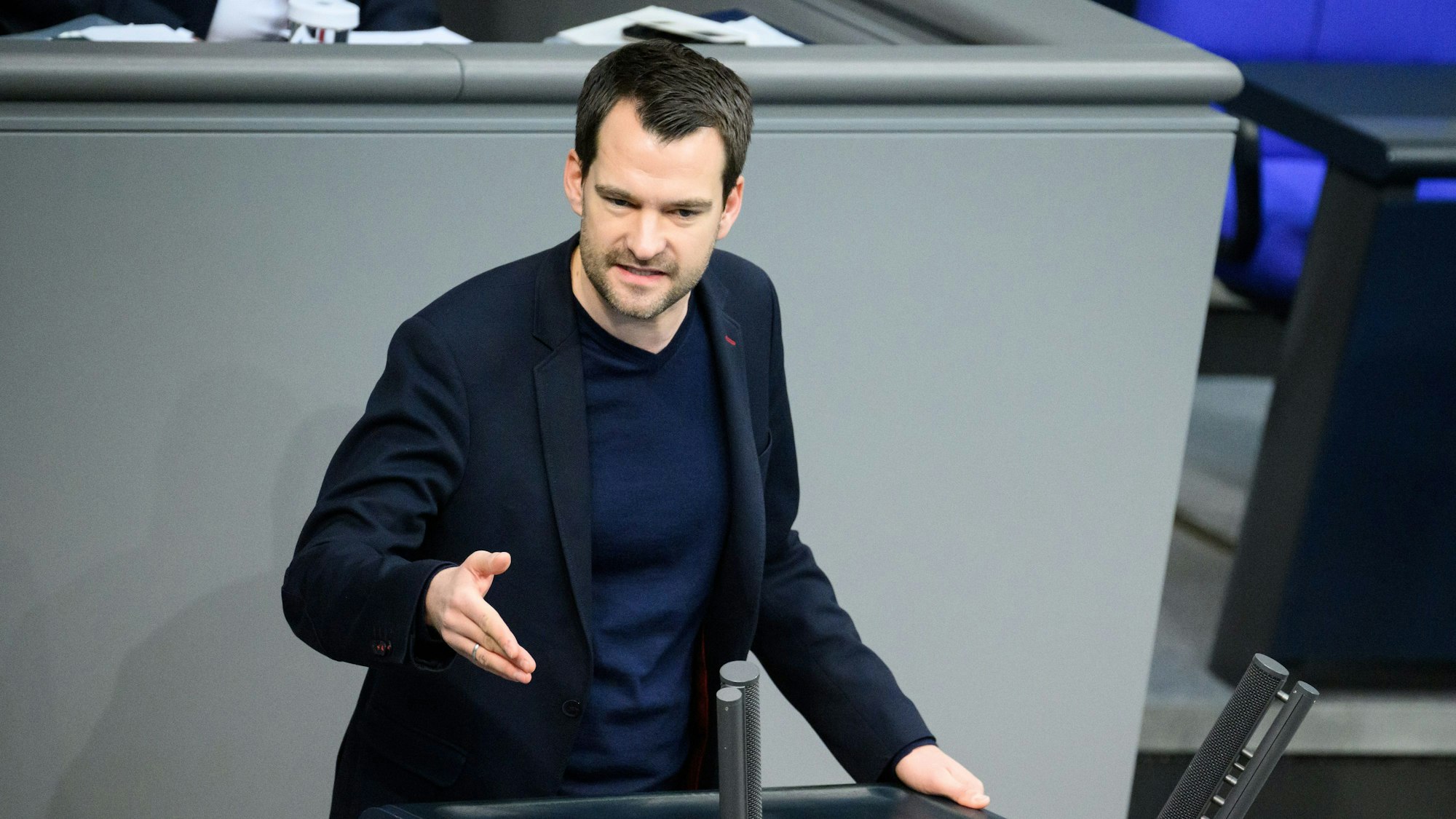 Johannes Vogel, stellvertretender Bundesvorsitzender der FDP und Erster Parlamentarischer Geschäftsführer der FDP-Bundestagsfraktion, spricht bei der Plenarsitzung im Deutschen Bundestag. (Archivbild)