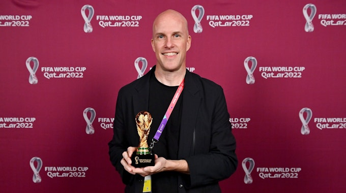 Journalist Grant Wahl bei einer Preisverleihung in Doha.