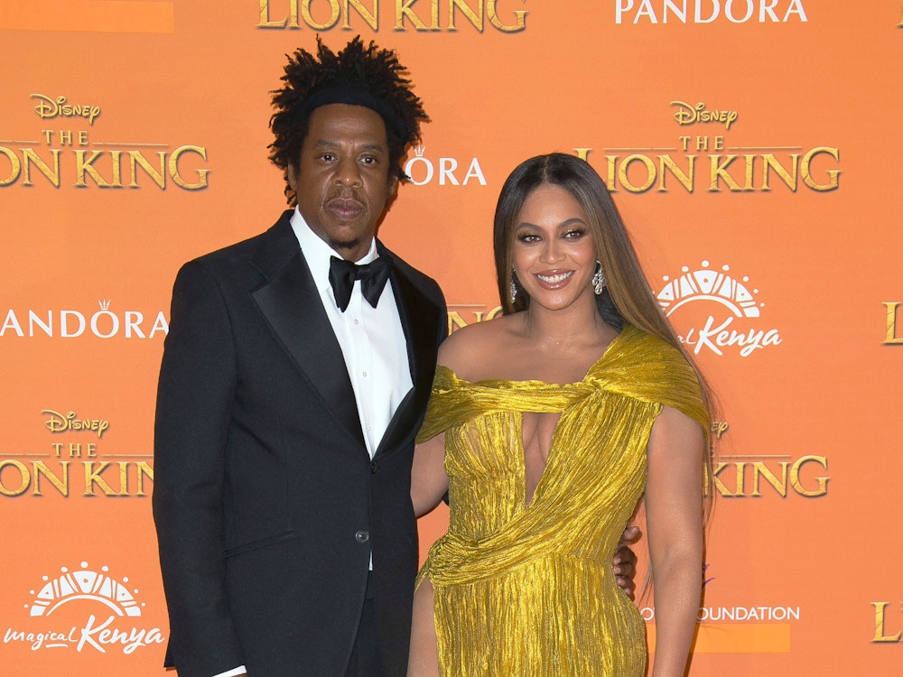 Die Sänger Jay-Z und Beyoncé, hier im Juli 2019 bei der „Lion-King“-Premiere in Glastonbury, sind bereits seit 20 Jahren ein Paar.