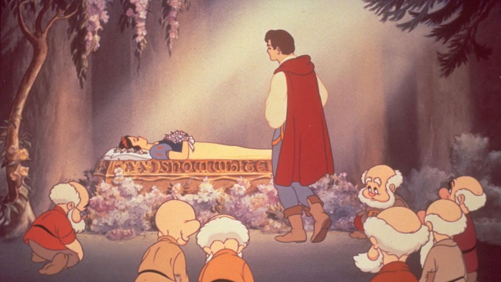 Szene aus Disneys erstem Zeichentrickfilm «Schneewittchen und die sieben Zwerge» von 1937.&nbsp;