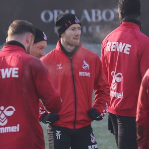 Florian Kainz steht beim 1. FC Köln auf dem Trainingsplatz.