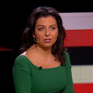 Die russische Journalistin Margarita Simonowna Simonjan ist am 28. November im Sender „Rossjia 1“ zu sehen.