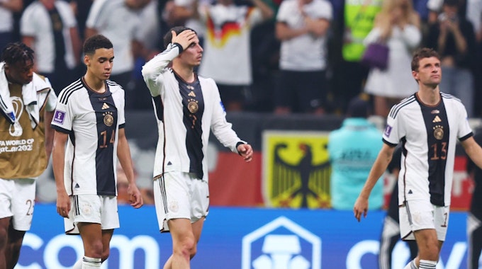 Die enttäuschten DFB-Stars nach dem Vorrunden-Aus bei der WM 2022 gegen Costa Rica.