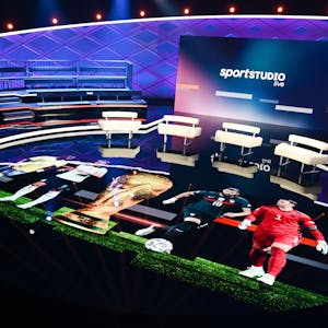 Das gemeinsame ARD-ZDF-WM-Studio für die Fußball-Weltmeisterschaft in Katar.