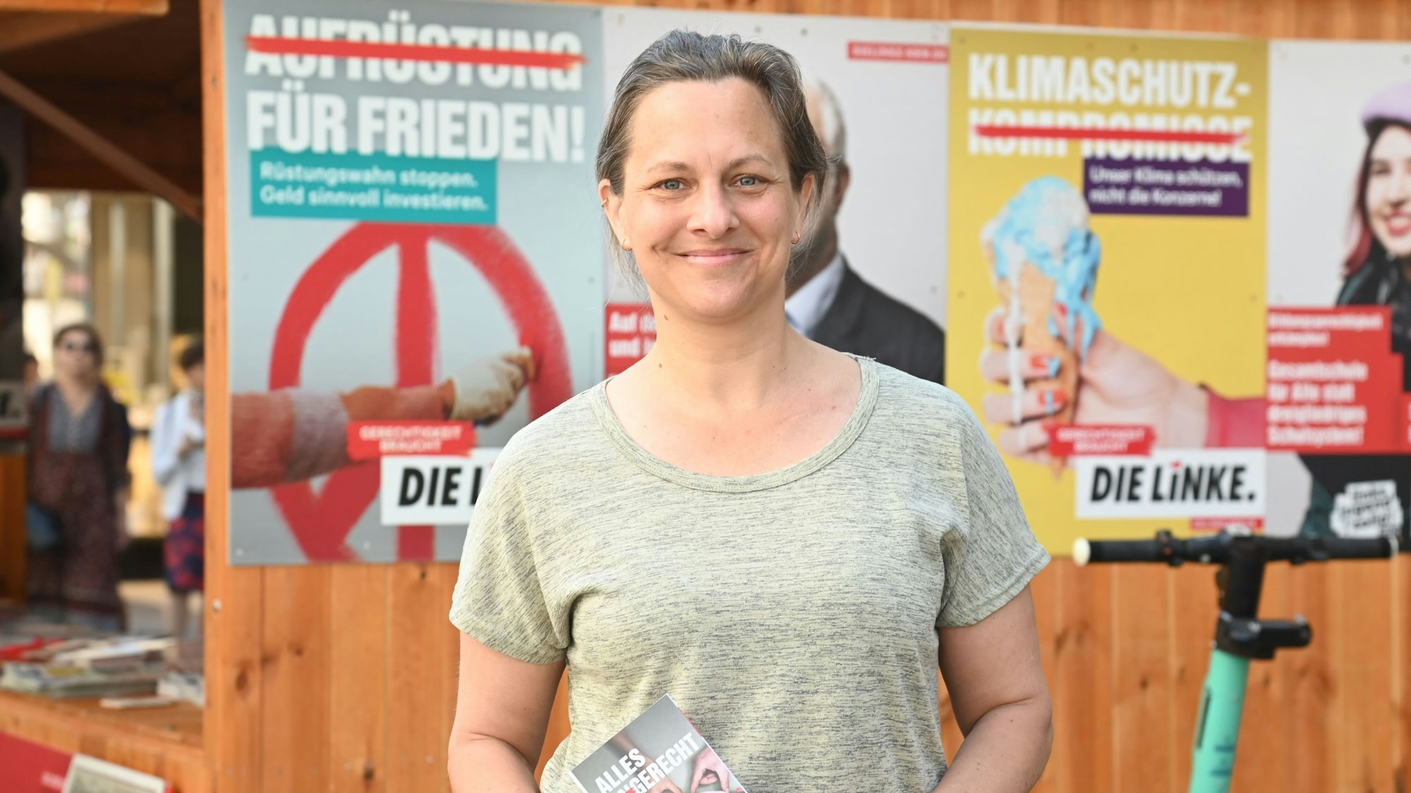 Nicolin Gabrysch während einer Wahlkampfveranstaltung zurLandtagswahl 2022.