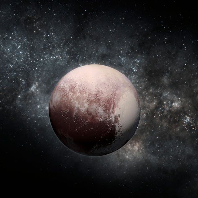 Eine Illustration zeigt den Planeten Pluto.