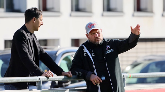 Steffen Baumgart und Sportchef Christian Keller haben den Kader geplant, mit dem der Trainer nun den Rest der Saison bestreiten muss.