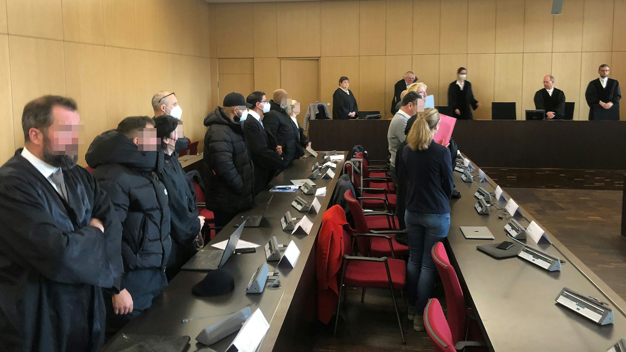 Al-Zein-Clanprozess vor dem Düsseldorfer Landgericht, Blick in den Gerichtsssaal