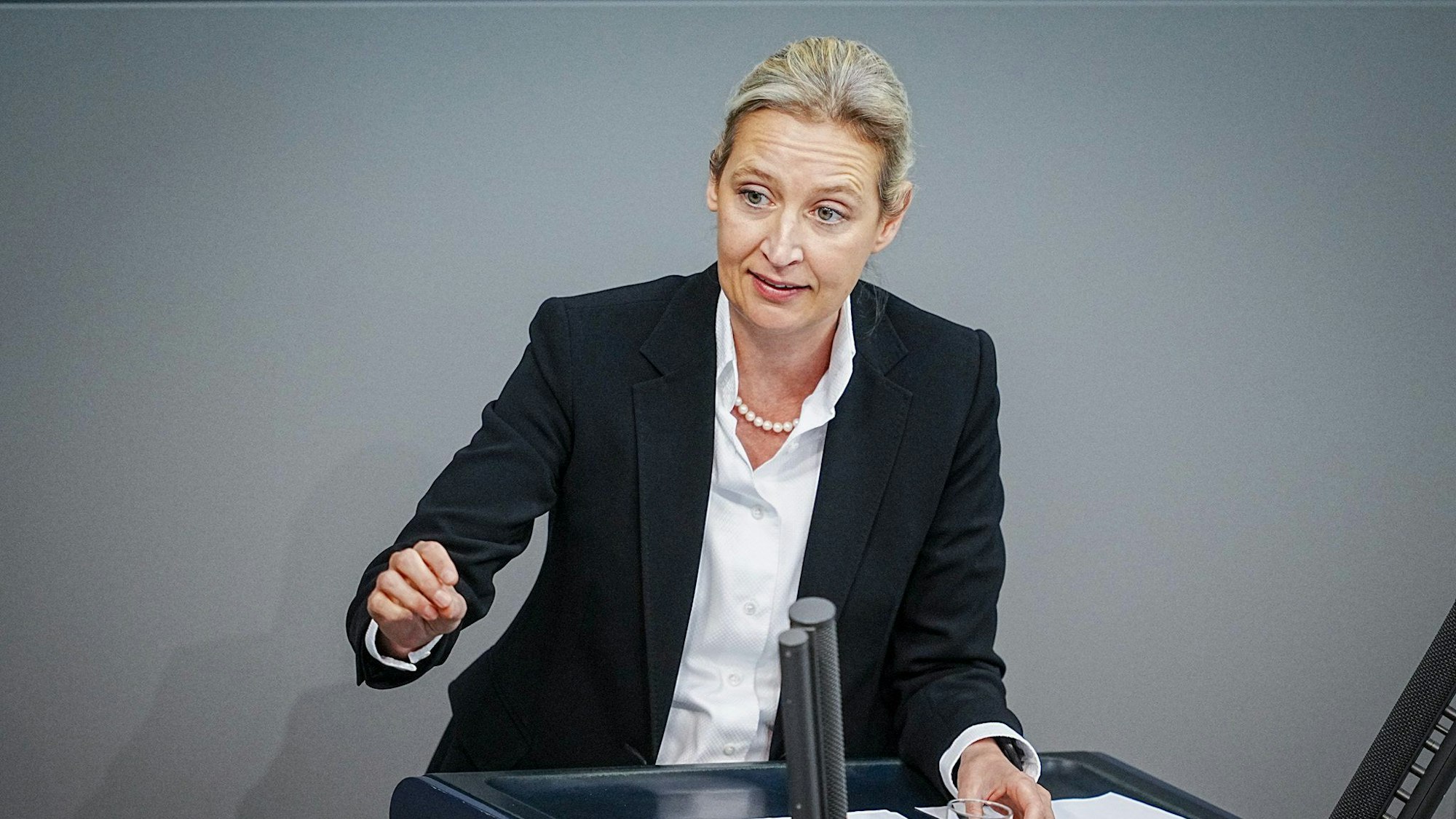 Alice Weidel spricht im Bundestag.