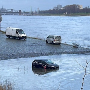 Hochwasser am 24. Dezember 2022 in Köln.