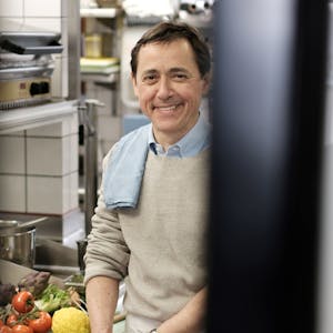 Vincent Moissonnier in der Küche seines Restaurants.