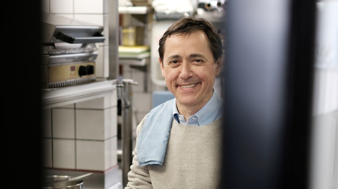 Vincent Moissonnier in der Küche seines Restaurants.