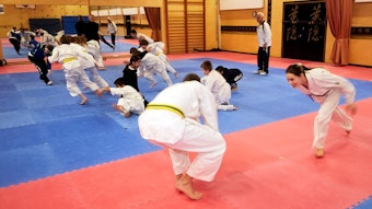 Taekwondo-Training in der Halle in Gemünd.
