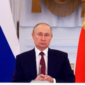 Wladimir Putin, Präsident von Russland, während einer Sitzung des Staatsrates im Kreml über die Umsetzung der Jugendpolitik.