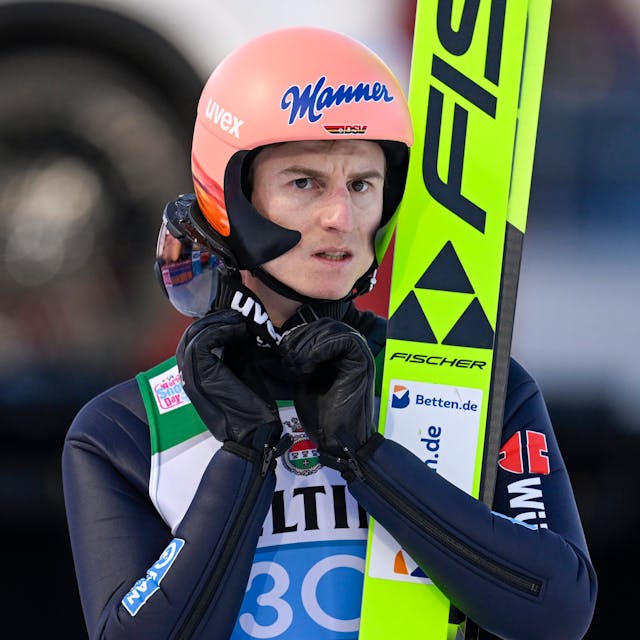Der deutsche Skispringer Karl Geiger zeigt sich nach seiner Leistung in Garmisch-Partenkirchen enttäuscht.
