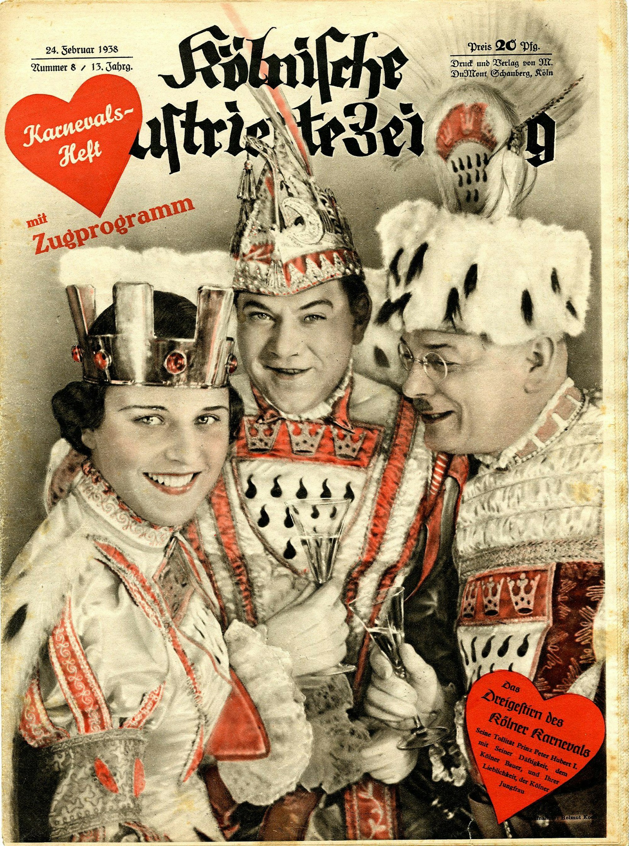 Kölnische Illustrierte Zeitung mit dem Dreigestirn von 1938