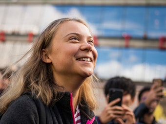 Die schwedische Klimaaktivistin Greta Thunberg am 9. September 2022 bei der „Fridays for Future“-Bewegung in Stockholm: Thunberg ist längst zu einer Ikone für die Klimabewegung geworden.