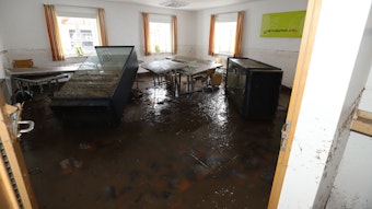 Das Nettersheimer Naturzentrum nach der Flut im Juli 2021.
