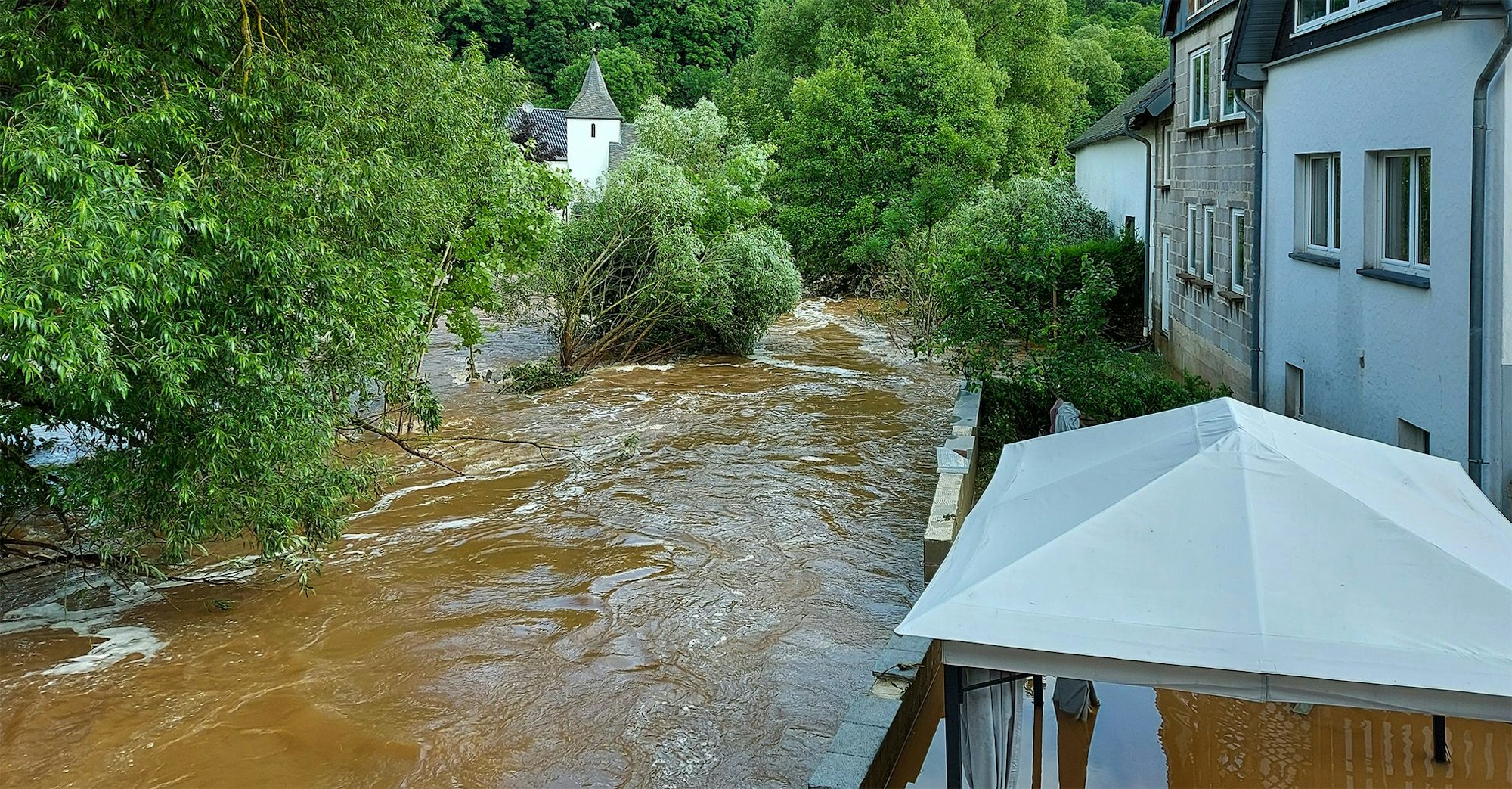 Das Hochwasser im Juli in der Gemeinde Dahlem.