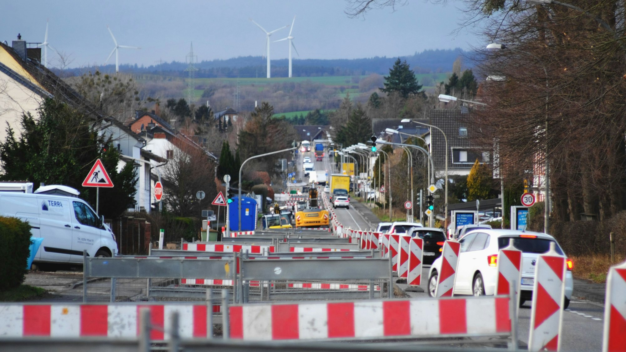 In Mechernich- Roggendorf wird aktuell die Ortsdurchfahrt im Zuge der B266 erneuert.