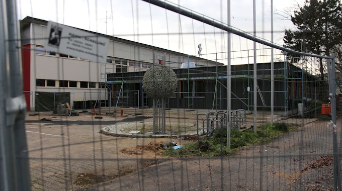 Die Baustelle an der Horionschule in Pulheim-Sinnersdorf
