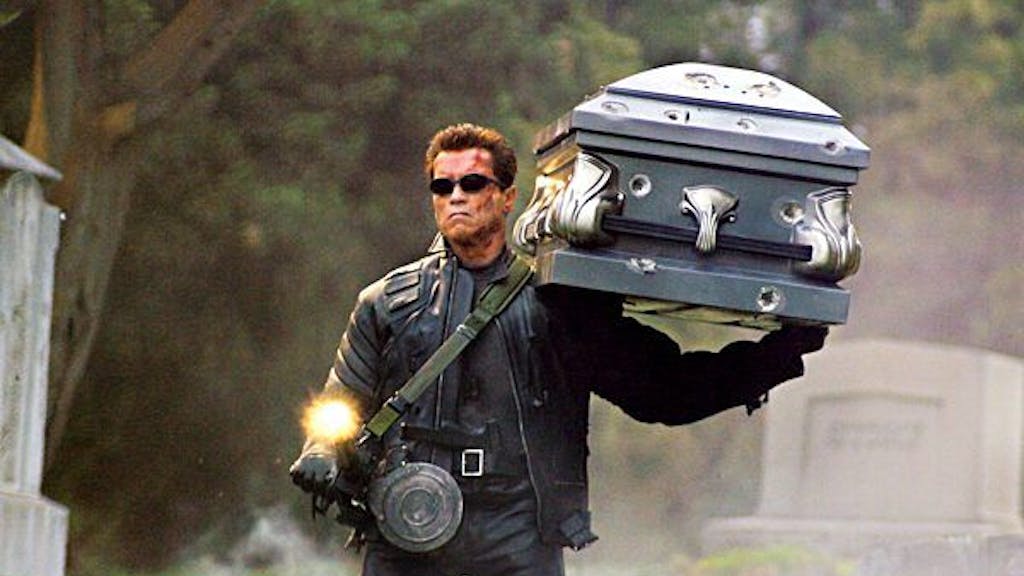 Arnold Schwarzenegger im Film „Terminator 3 - Rebellion der Maschinen“ im Jahr 2003.
