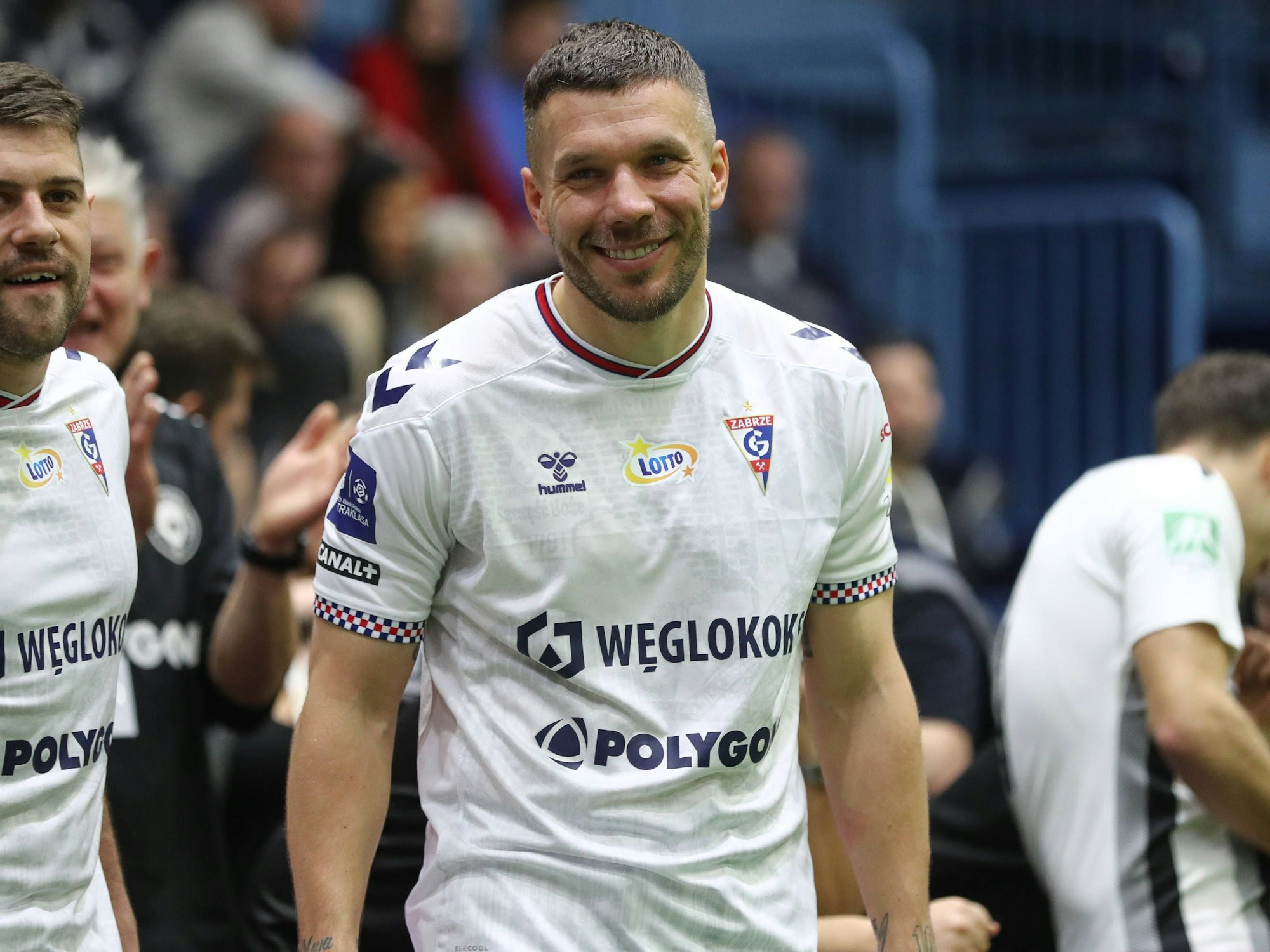 Lukas Podolski beim Schauinsland Reisen Cup im Trikot von Górnik Zabrze.