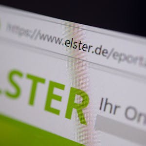 Ausschnitt eines Computerbildschirms mit der Webseite Elster.