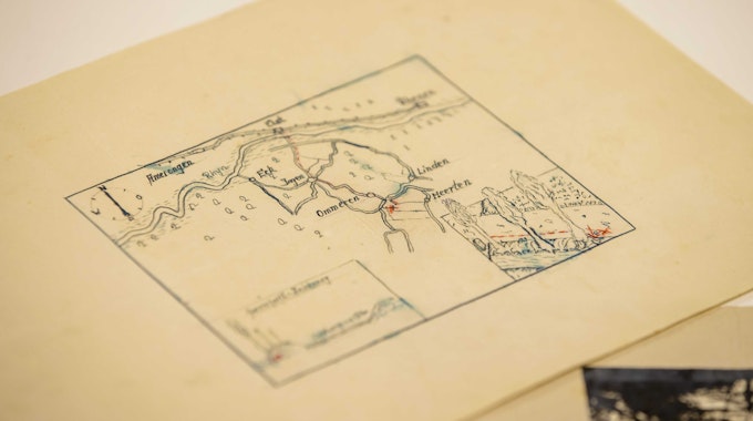 Eine vom Nationalarchiv der Niederlande während des jährlichen Open Access Day veröffentlichte, fast 80 Jahre alte Karte zu einem möglichen Nazi-Schatz im Dorf Ommeren.