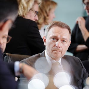 Christian Lindner (FDP) bei einer Kabinettssitzung