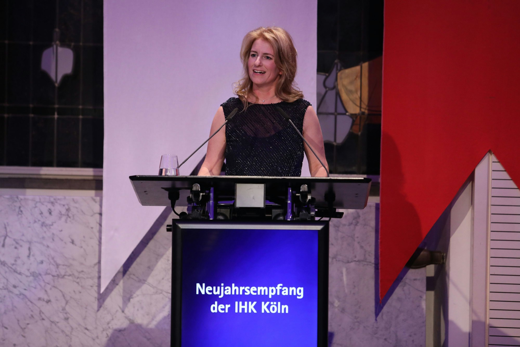 Nicole Grünewald, Präsident der IHK Köln, spricht beim Neujahrsempfang am 12. Januar im Gürzenich.