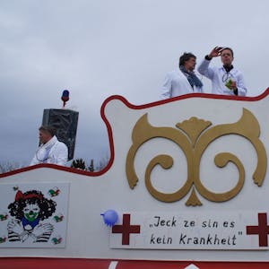 Ein Karnevalswagen beim Zoch in Kerpen-Brüggen