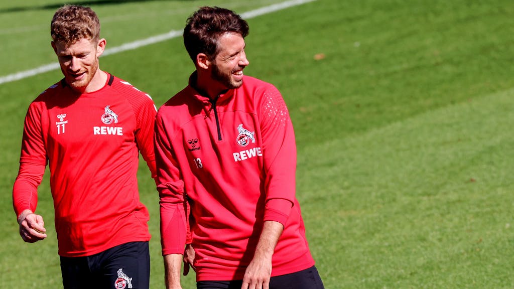 Florian Kainz und Mark Uth im Training des 1. FC Köln.