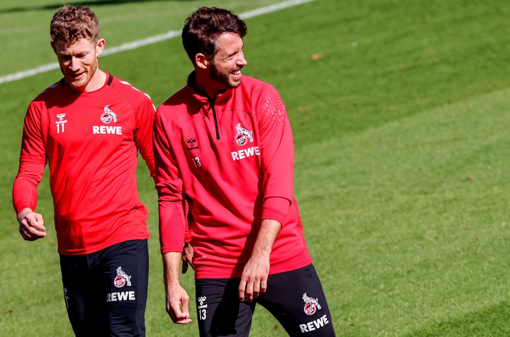 Florian Kainz und Mark Uth im Training des 1. FC Köln.