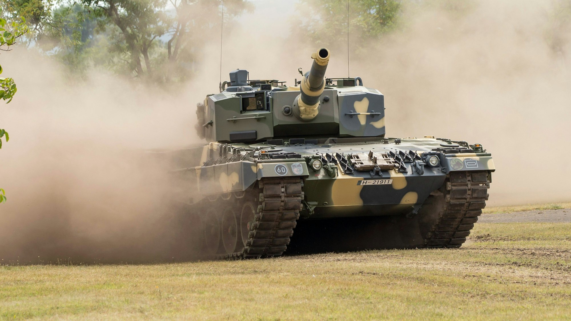 Ein Panzer des Typs Leopard 2 A4
