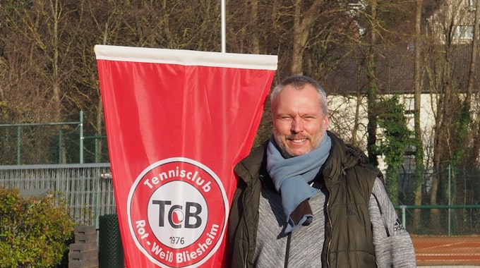 Vorsitzender Oliver Reker des Tennisclubs Rot-Weiß Bliesheim.