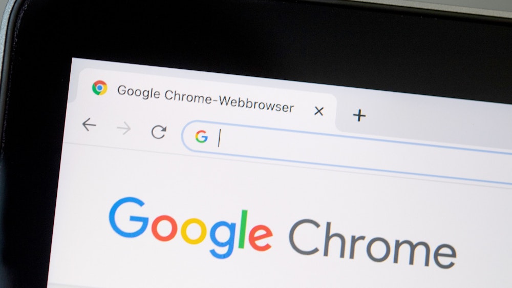 Una scheda aperta nel browser Google Chrome.