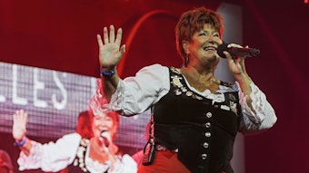 Marita Köllner bei einem Auftritt in der Lanxess-Arena