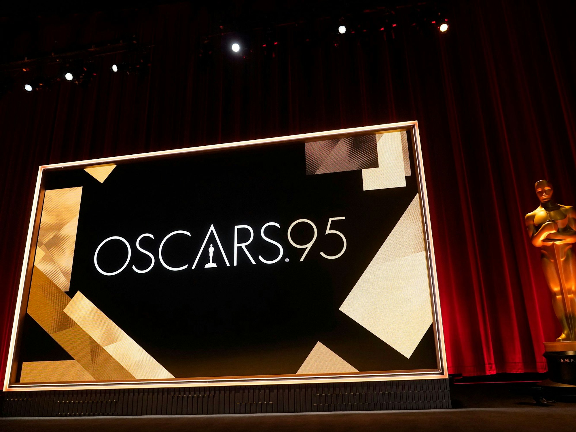 Die Bühne, auf der die Nominierungen der Oscars 2023 bekannt gegeben wurden.
